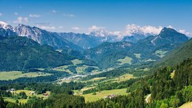 Rakouské alpské pohoří Tennengebirge.