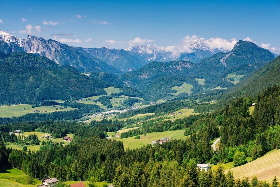Rakouské alpské pohoří Tennengebirge.