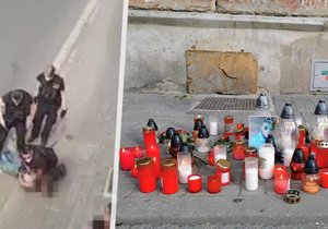 Na místě policejního zákroku v Teplicích vyrostla pieta za zemřelého muže.