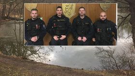 Drama v Teplicích: Policisté zachránili topícího se muže z ledového rybníka, sami se vykoupali.