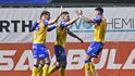 Hráči Teplic se radují z gólu