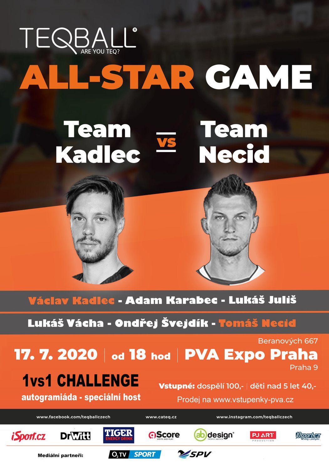 All-Star Game v Praze se zúčastní Team Kadlec a Team Necid