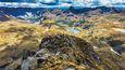 Na jednom z vrcholů (4204 m n. m.) v národním parku Cajas poblíž Cuency. NP Cajas, Ekvádor, prosinec 2016.