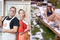 Moderátorka Tereza Bebarová z Peče celá země: Opalovačka ve sněhu!