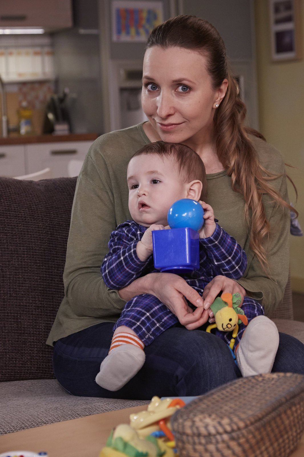 Tereza Bebarová svým seriálovým synem Lexíkem.