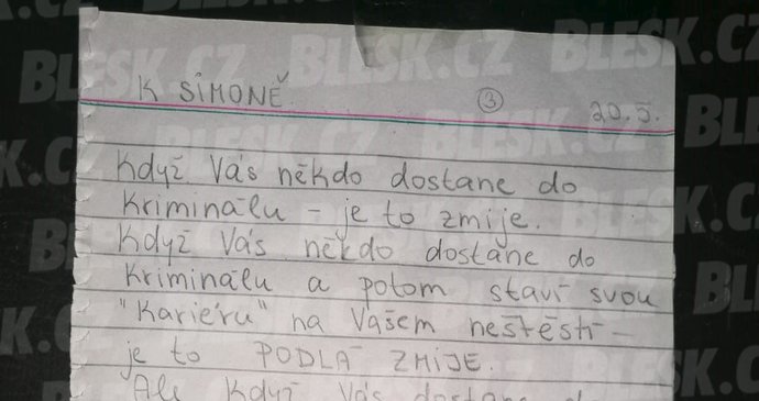 Ostré vyjádření Terezy k její bývalé kamarádce Simoně