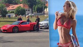 Sexy modelku Jelínkovou zadržela policie: Posvítili si na její ferrari!