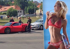 Modelku Terezu Jelínkovou chytila policie.