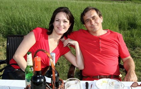 Tereza Kostková s manželem.