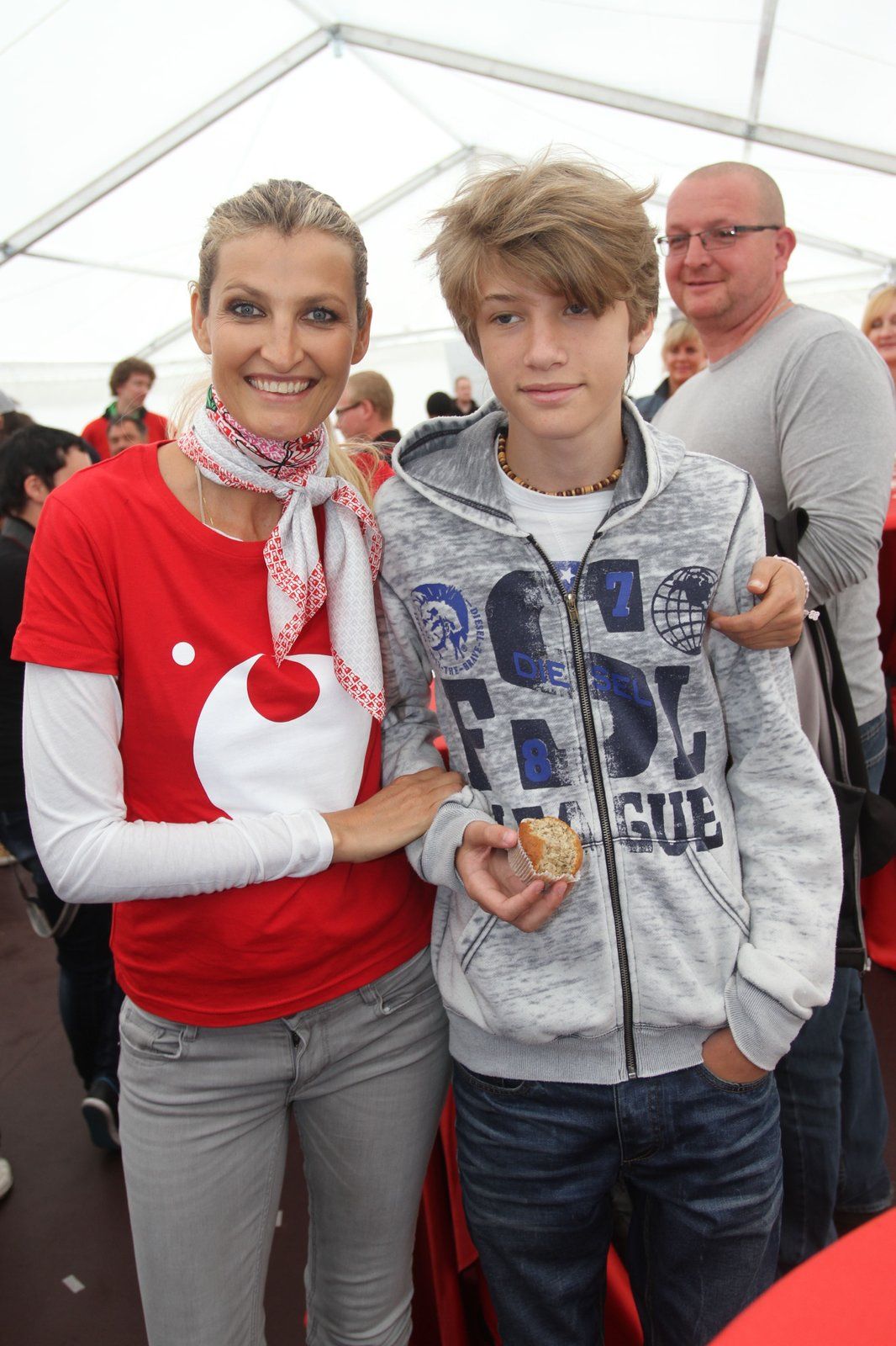 Tereza Maxová a její prvorozený syn Tobias.