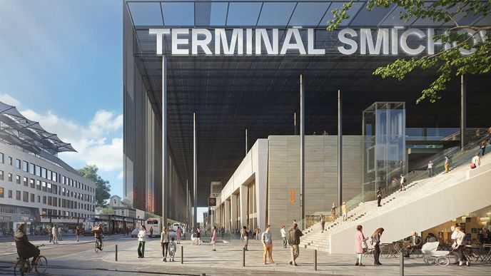 Město odsouhlasilo tuto podobu Terminálu Smíchov od Atelieru A69.