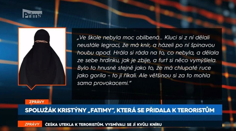 Kristýna Fátima z Hořína se měla přidat k teroristické organizaci.