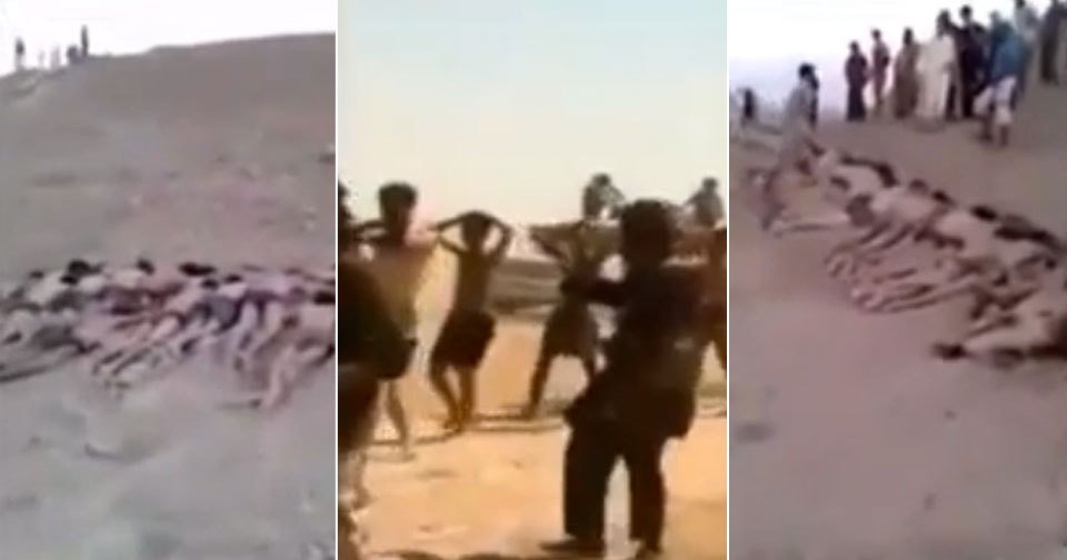 Záběry z videa popravy 300 syrských vojáků