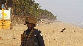 Při teroristickém útoku na Pobřeží slonoviny zemřelo nejméně 14 civilistů.