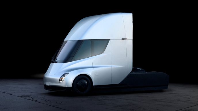 Prototyp elektrického tahače Tesla Semi.