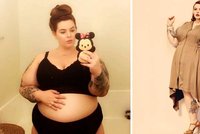 XXL modelka Tess Holliday je v osmém měsíci těhotenství, a není to vidět!