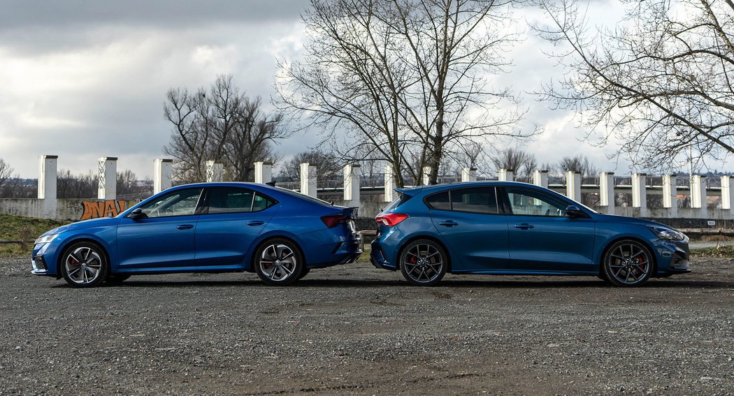 Ford Focus ST Plus 2.3 EcoBoost/206 kW vs. Škoda Octavia RS 2.0 TSI/180 kW