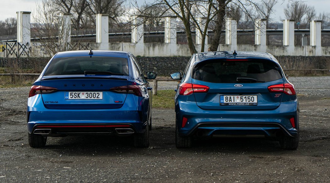 Ford Focus ST Plus 2.3 EcoBoost/206 kW vs. Škoda Octavia RS 2.0 TSI/180 kW