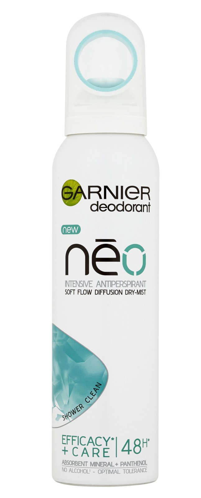 Antiperspirant Garnier NEO Dry Mist Shower Clean, 89,90 Kč  (150 ml). Seženete  v drogeriích.