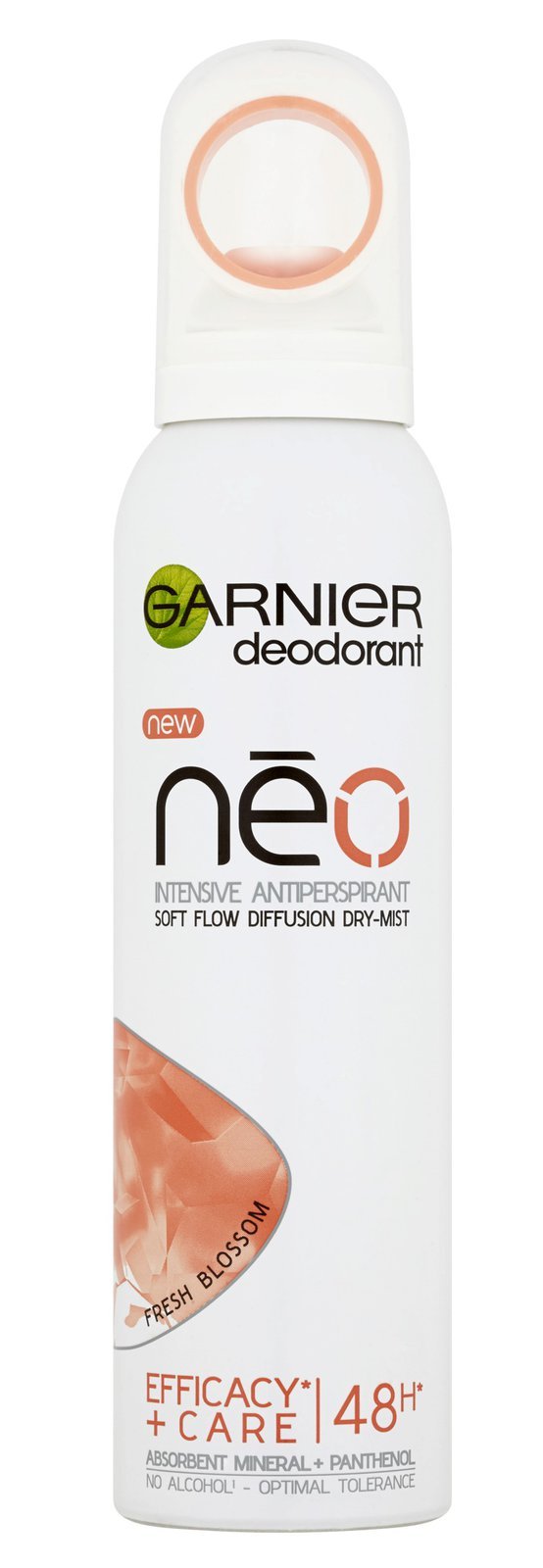 Antiperspirant Garnier NEO Dry Mist Fresh Blossom, 89,90 Kč  (150 ml). Seženete v drogeriích.