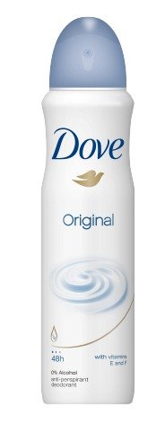 Antiperspirant Dove Original ve spreji, 89,90 Kč (125 ml). Seženete v drogeriích.