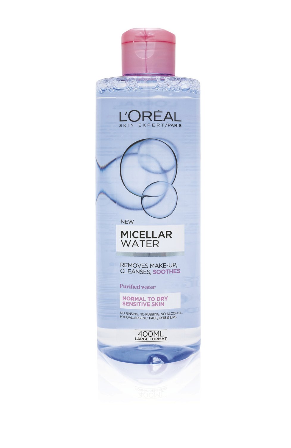 Micelární voda L´Oréal Paris Sensitive, 400 ml, 199,90 Kč, seženete v drogeriích.