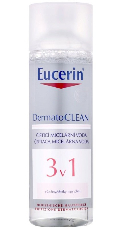 Micelární voda Eucerin 3v1 DermatoCLEAN, 200 ml, 249 Kč, seženete v lékárnách.