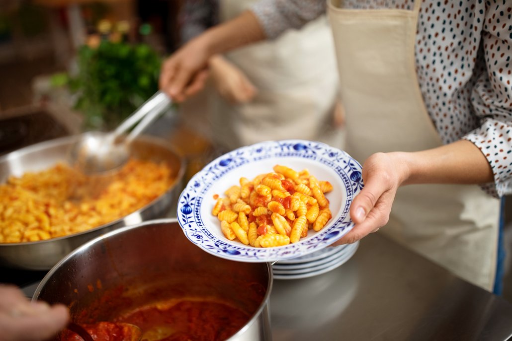 Hodně dělala těstoviny zvané cavatelli