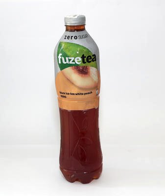 Zero sugar Fuzetea Black Ice Tea white peach bez cukru jeden sáček na 0,75 l