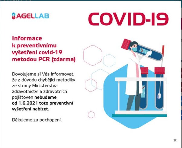 Některá testovací centra zatím neposkytují PCR testy zdarma