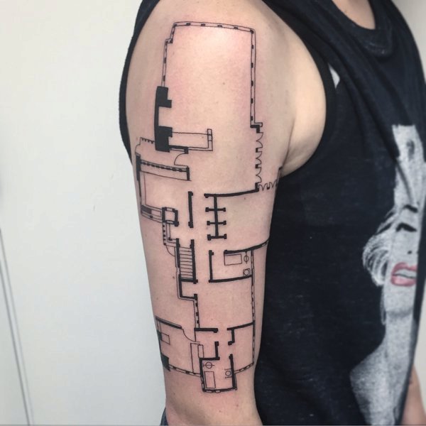 Tetování inspirovaná architekturou a designem