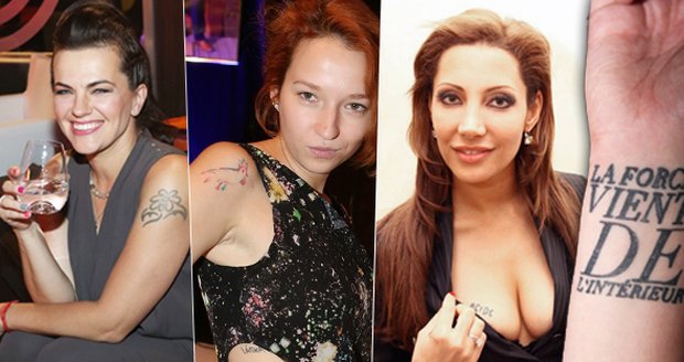 Slavné české krásky se čím dál častěji nechávají tetovat.