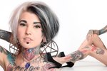 Adriana Křečková (22), pyšnící se titulem Miss Tattoo, má tetováním pomalovanou třetinu těla.