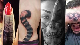 Některá tetování se vymykají svým ojedinělým umístěním na těle.