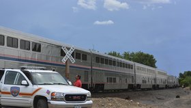 Na severu Texasu se čelně srazily dva nákladní vlaky.