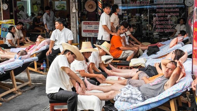 Thajská masáž, ilustrační foto