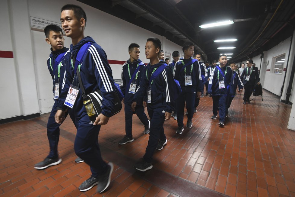 Thajští chlapci z jeskyně navštívili olympijské hry mládeže v Buenos Aires.