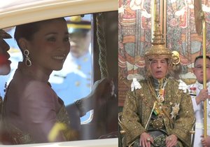 Nový thajský král a královna: Mahá Vatčirálongkóna a jeho choť Sutchida