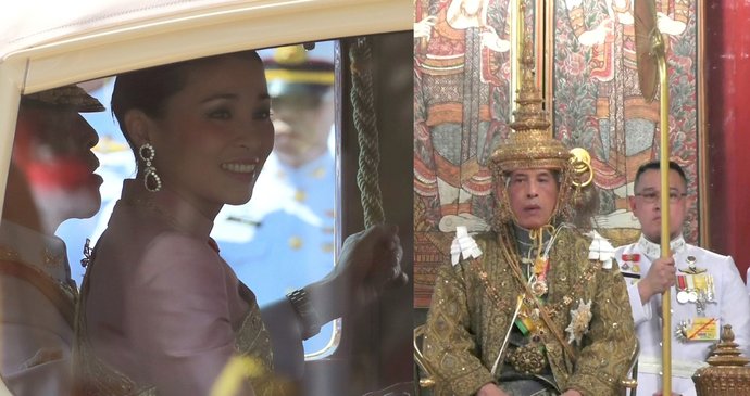 Nový thajský král a královna: Mahá Vatčirálongkóna a jeho choť Sutchida
