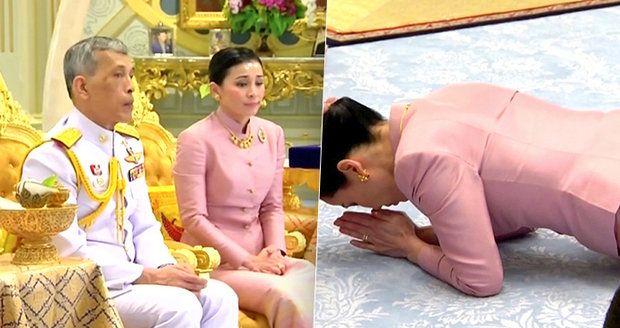 Nevěsta mu ležela u nohou. Thajský král se počtvrté oženil, vzal si velitelku ochranky