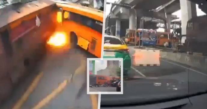 Osm mrtvých po srážce vlaku s autobusem v Thajsku.