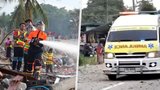 Hrůzný výbuch pyrotechniky v Thajsku: Zemřelo 12 lidí, okolí se proměnilo v trosky