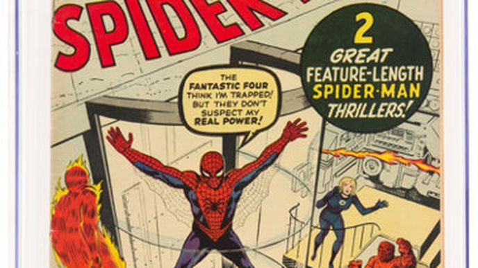 Obálka prvního čísla komiksu o Spider Manovi. Jeho staré příběhy se přes aukční síň eBay prodávají v průměru za 13 879 eur (asi 354 tisíc korun) a vévodí žebříčku nejcennějších příběhů o superhrdinech.