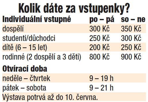 Kolik dáte za vstupenky?