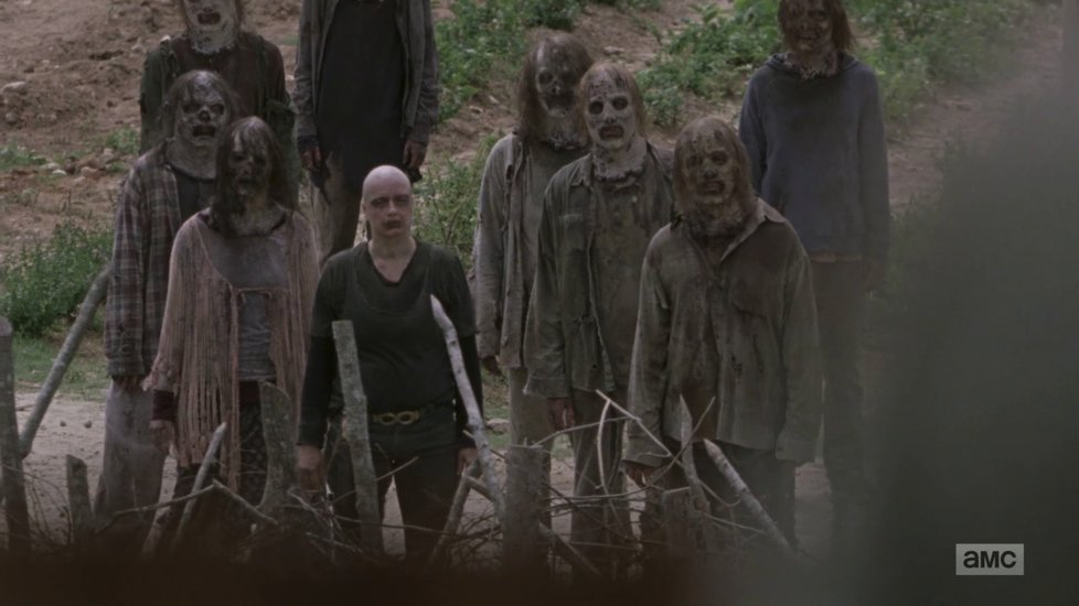 Záběry z 10. epizody deváté řady seriálu The Walking Dead nazvané Omega