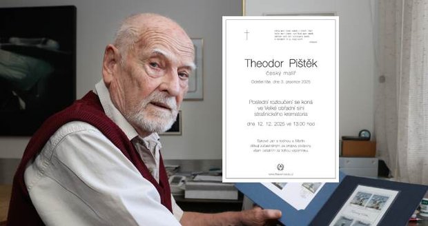 Smrt Theodora Pištěka (†93): Co prozradilo parte!