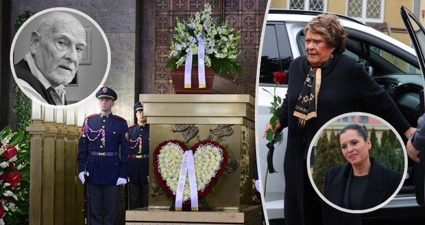 Pohřeb výtvarníka a scénografa Theodora Pištěka (†83): Hradní pocty a slavní hosté!