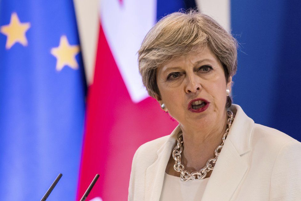 Britská premiérka Theresa May na summitu EU