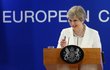 Britská premiérka Theresa May na summitu EU