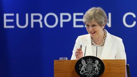 Britská premiérka Theresa May na summitu EU